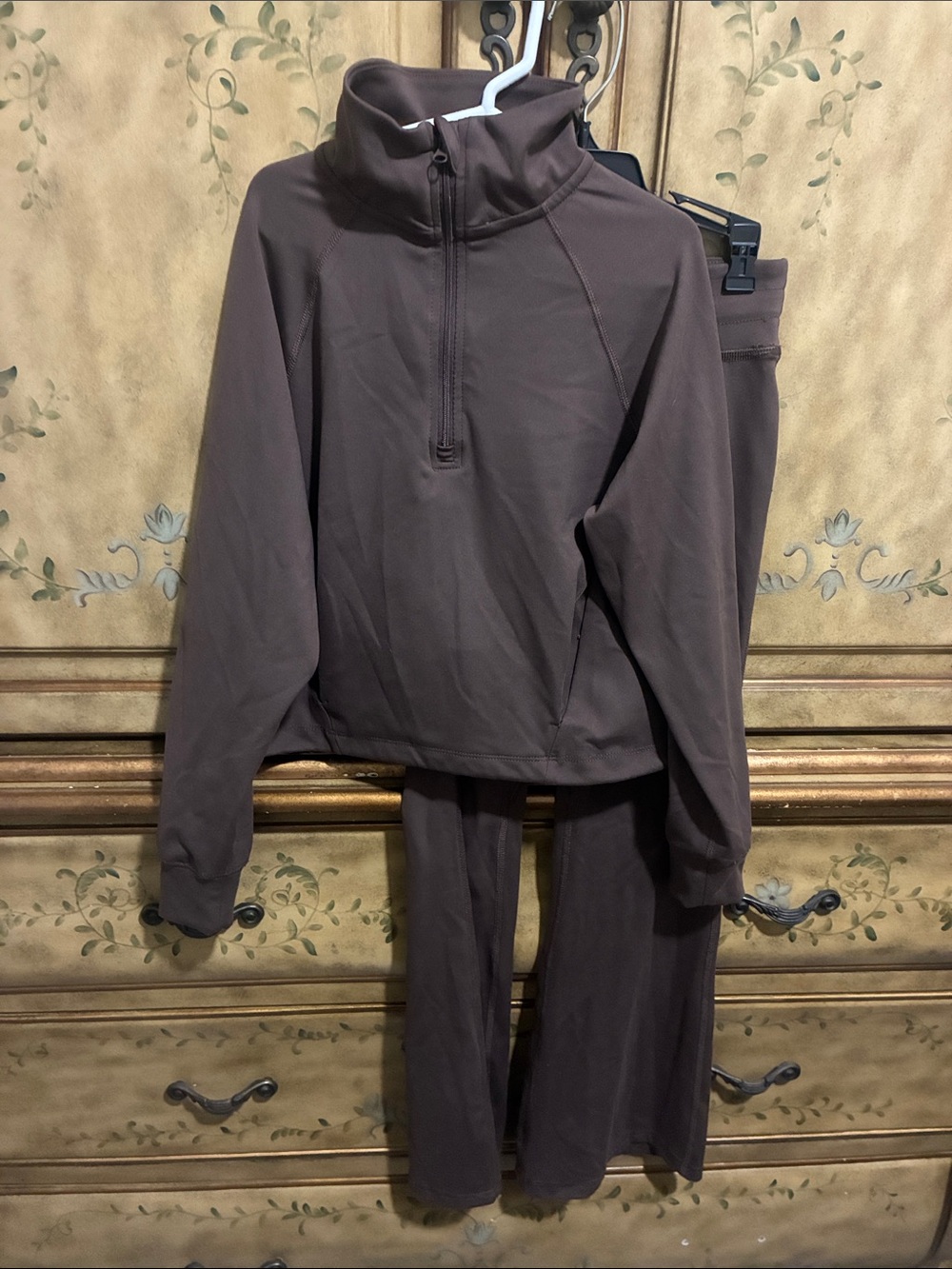 90 Degree By Reflex Brown Active Zip-Front Top
